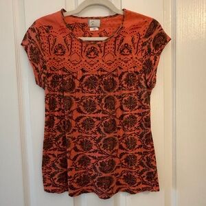 Anthropologie Postmaek Penelope Impressa Top EUC size small